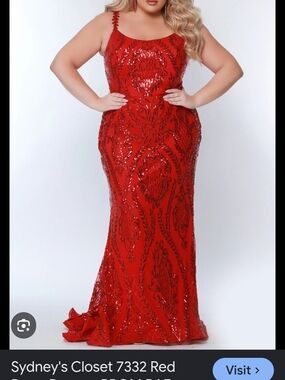 Red Sequin Evening Gown - Sydney's Closet
